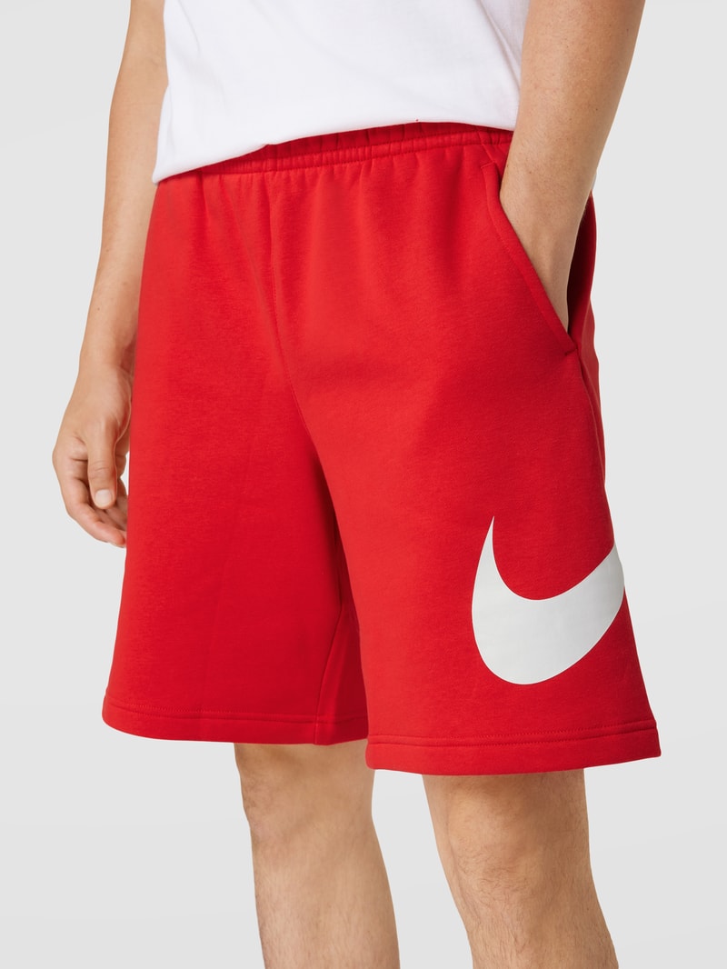 Sweatshorts mit Logo-Print Modell 'CLUB SHORT' in rot