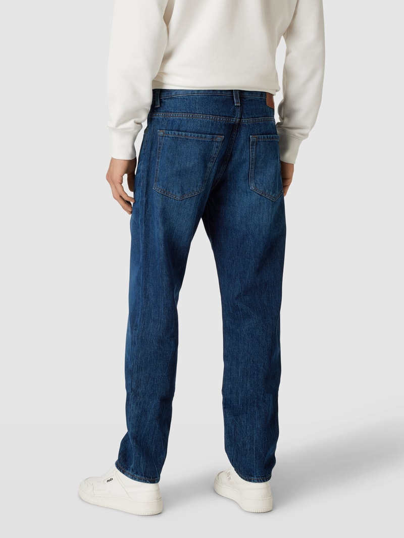 Slim Fit Jeans mit Kontrastnähten Modell 'Re.Maine' in dunkelblau