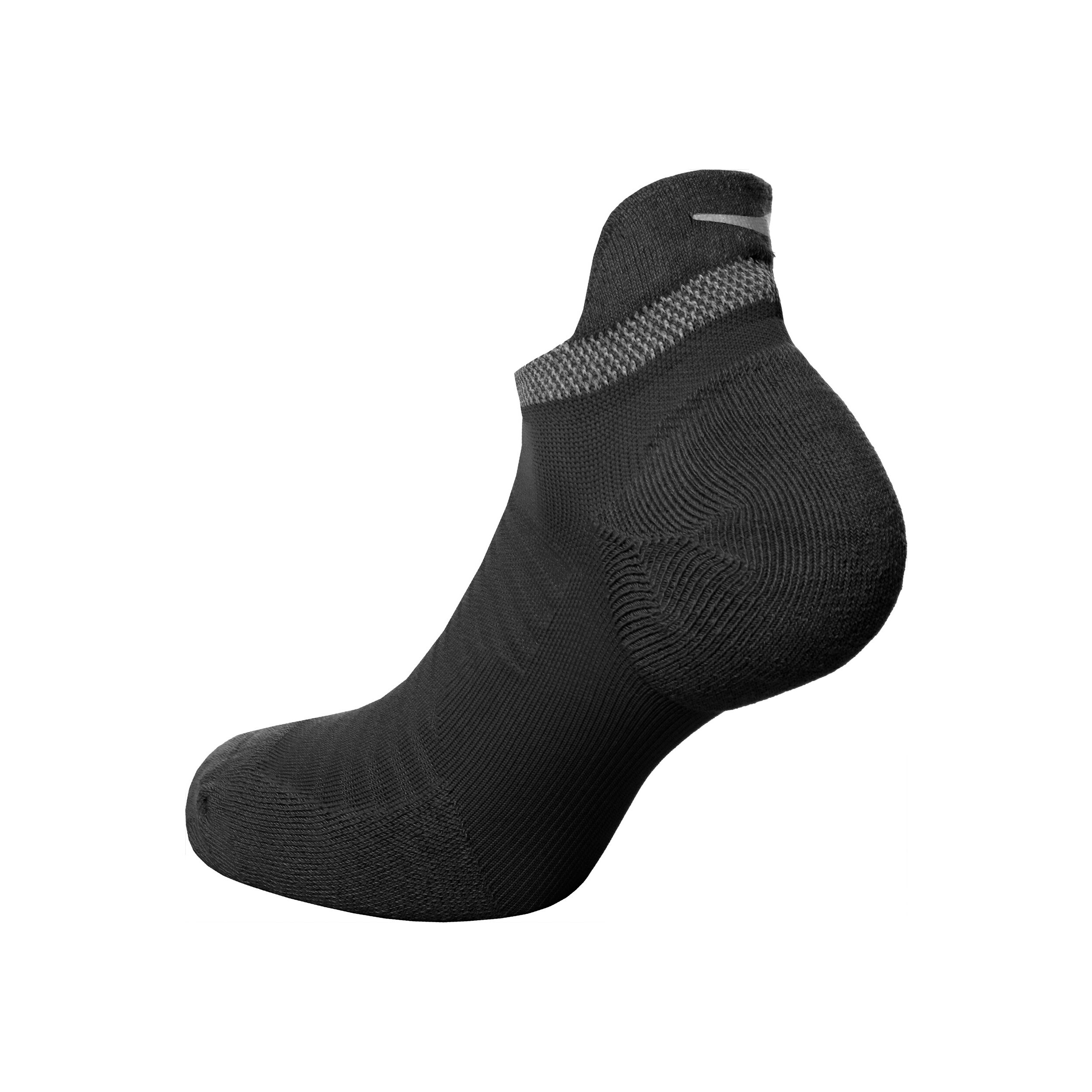 Spark Cushioned No-Show Running Laufsocken - Schwarz, Grau