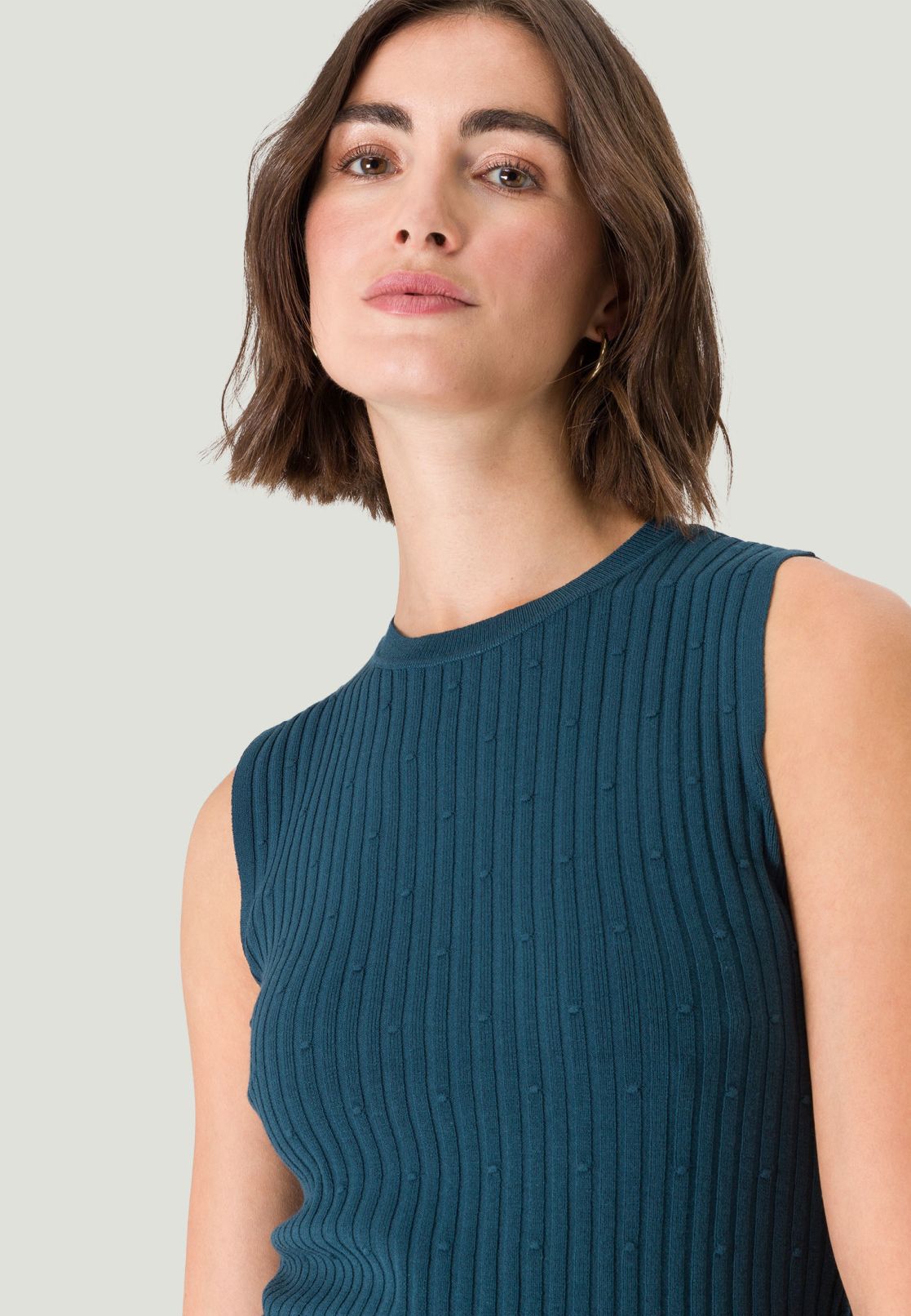 Stricktop mit Rundauschnitt