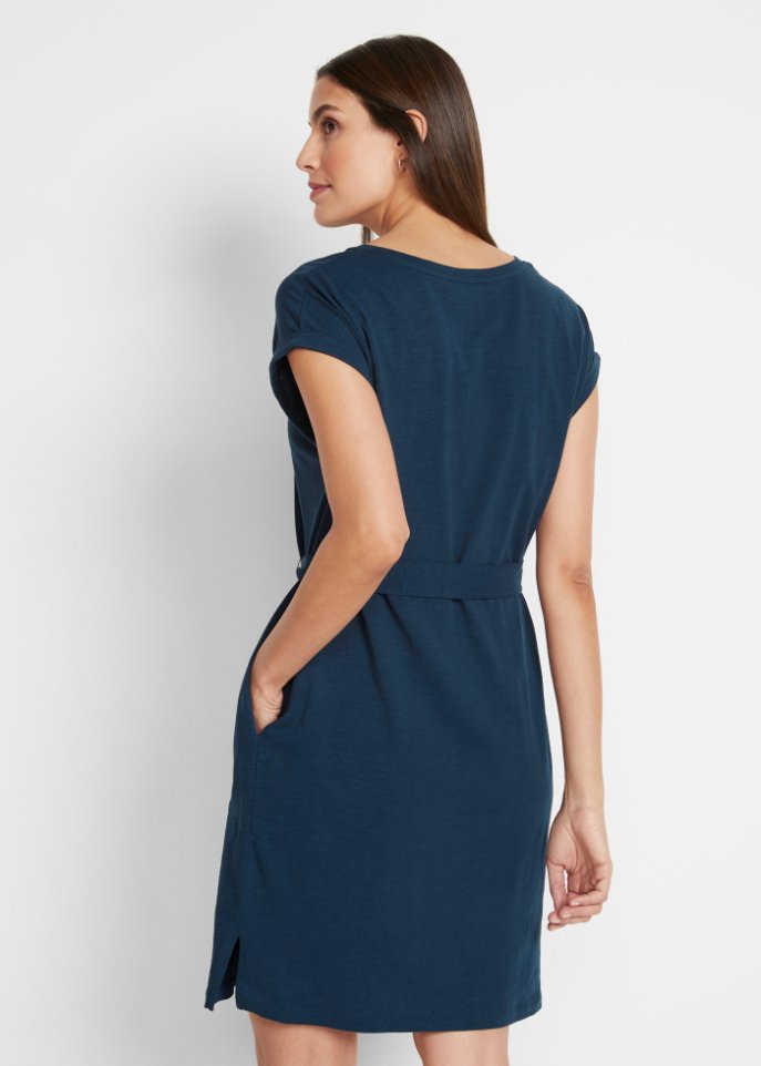 Shirtkleid mit Bindeband