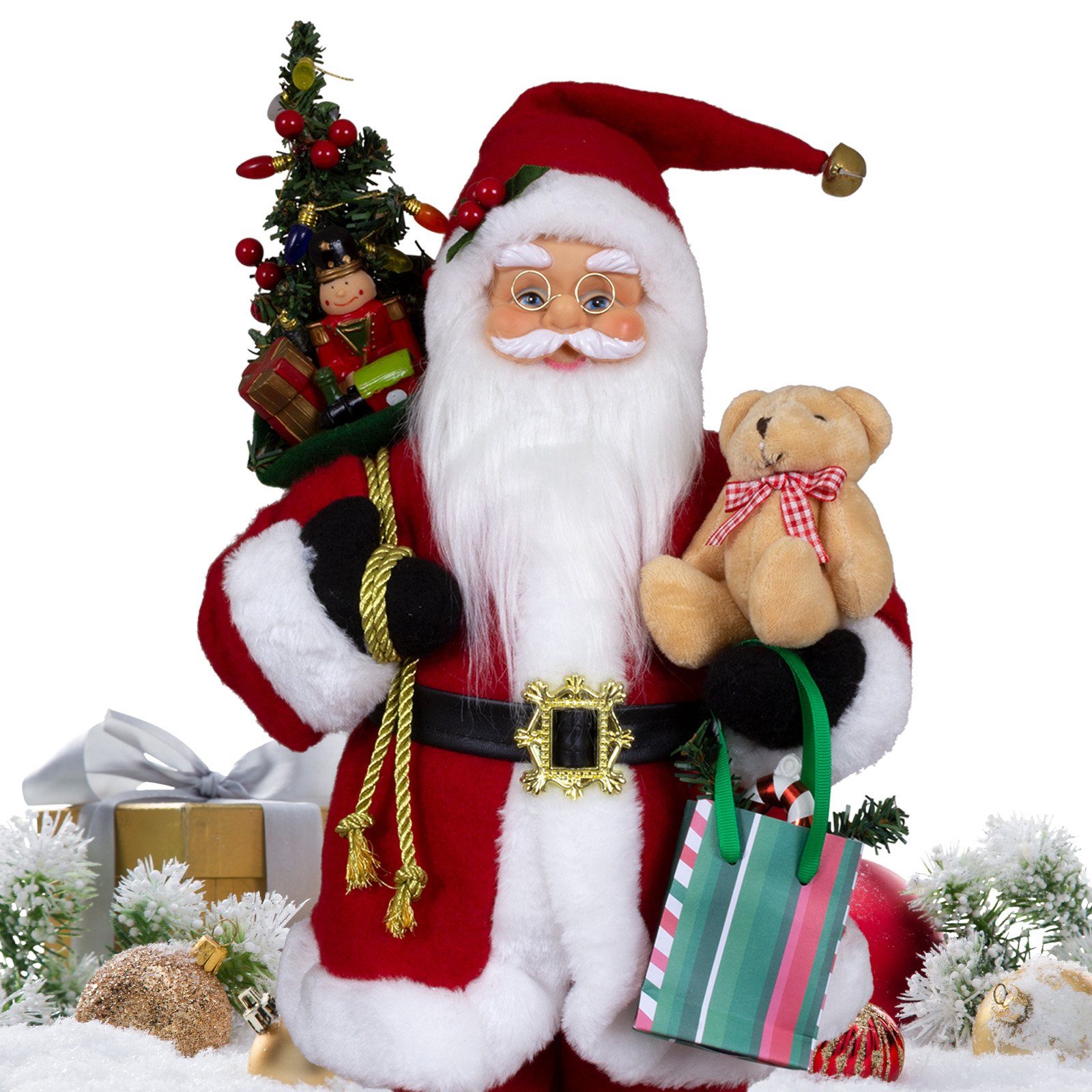 Christmas Paradise Weihnachtsmann Kjell, 4 Größen (30-80cm) (Deko Figur, 1 St), rot
