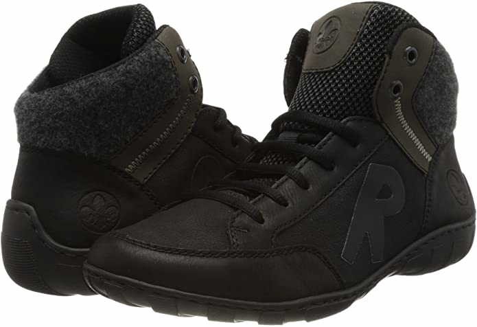 RIEKER Stiefeletten schwarz Eagle/Nablus/Bastia/Filz/Foil