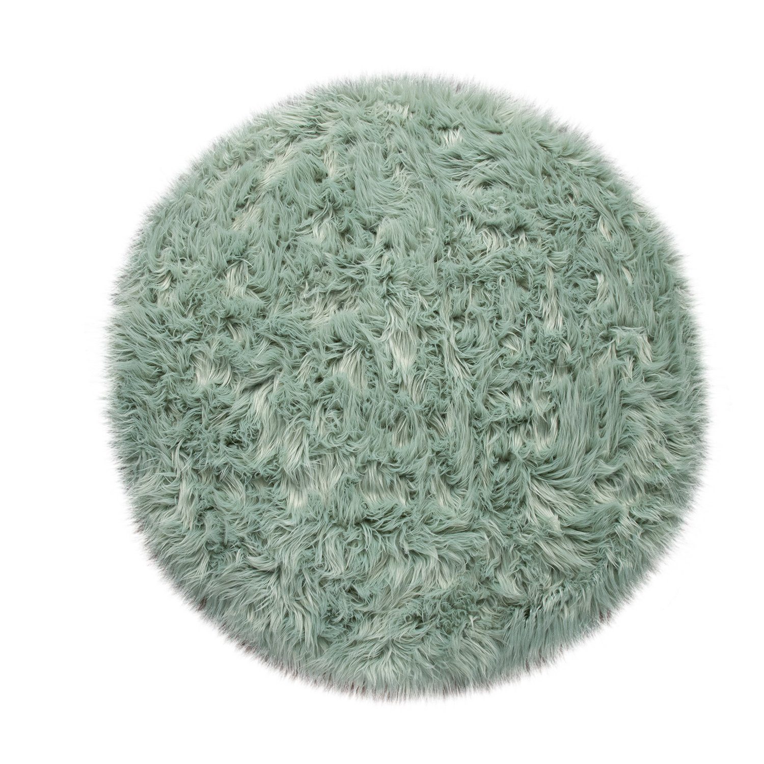 Fellteppich Wohnzimmer Hochflor Teppich Kunst-Fell Design, TT Home, rund, Höhe: 64 mm