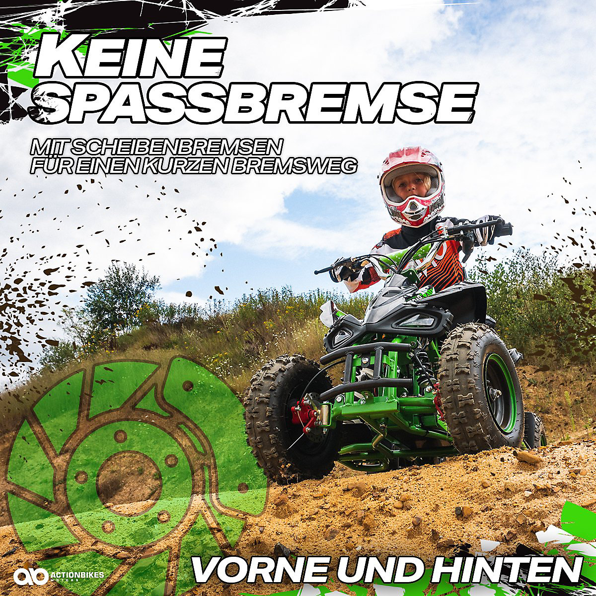 Kinder Elektroquad ATV Racer - 1000 Watt 36 Volt Elektromotor - Kinderfahrzeug