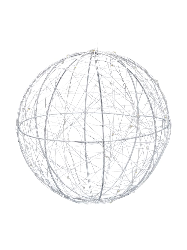 relaxdays LED Dekokugel in Silber - Ø 20 cm günstig kaufen onesize