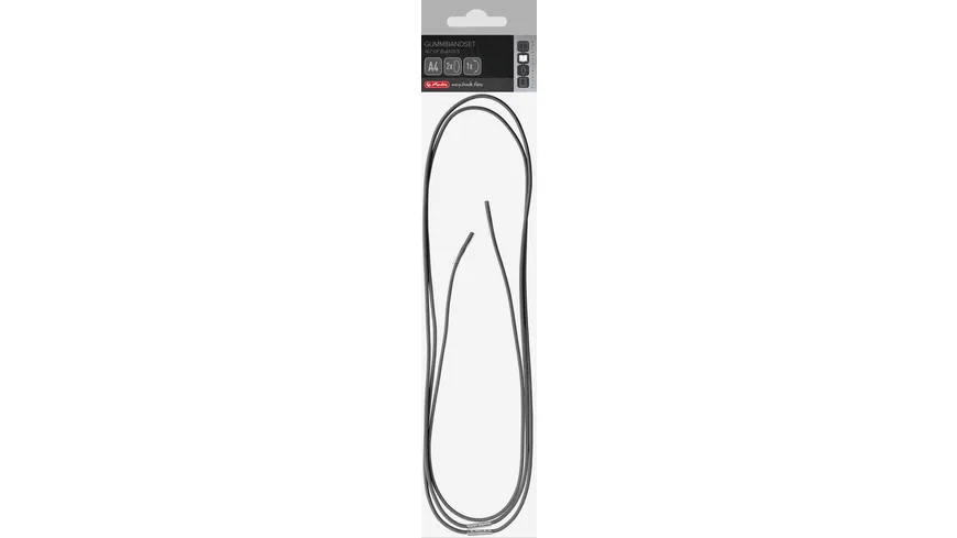 herlitz Gummibandset A4 mit 1 Verschluss- und 2 Haltegummis anthrazit