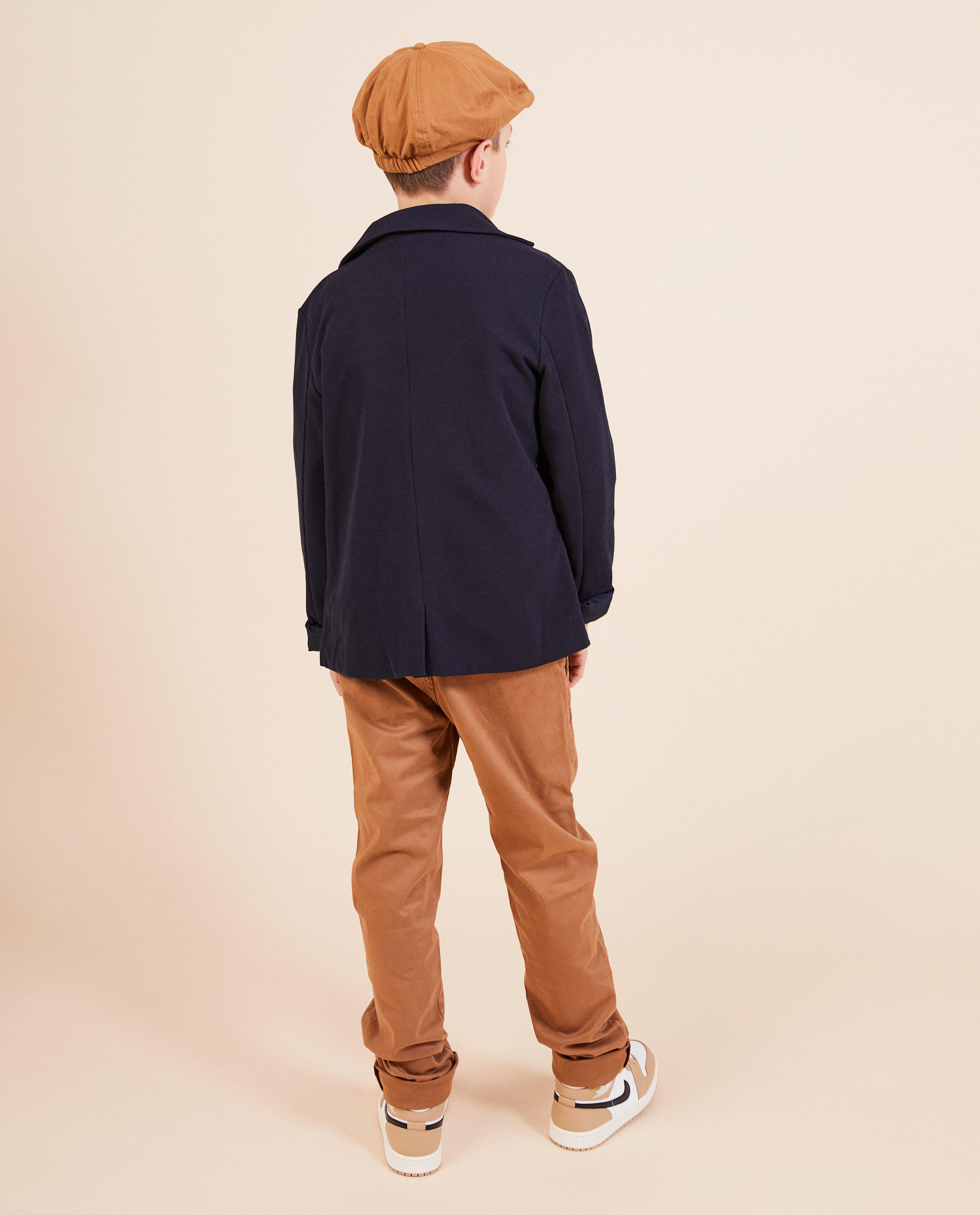 Sacou Kidz Nation cu model waffle, albastru închis festiv