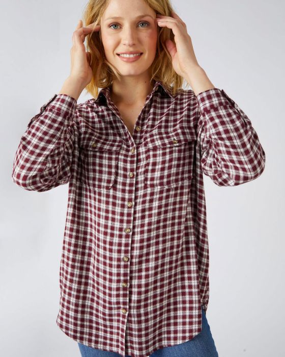 Chemise tunique à carreaux
