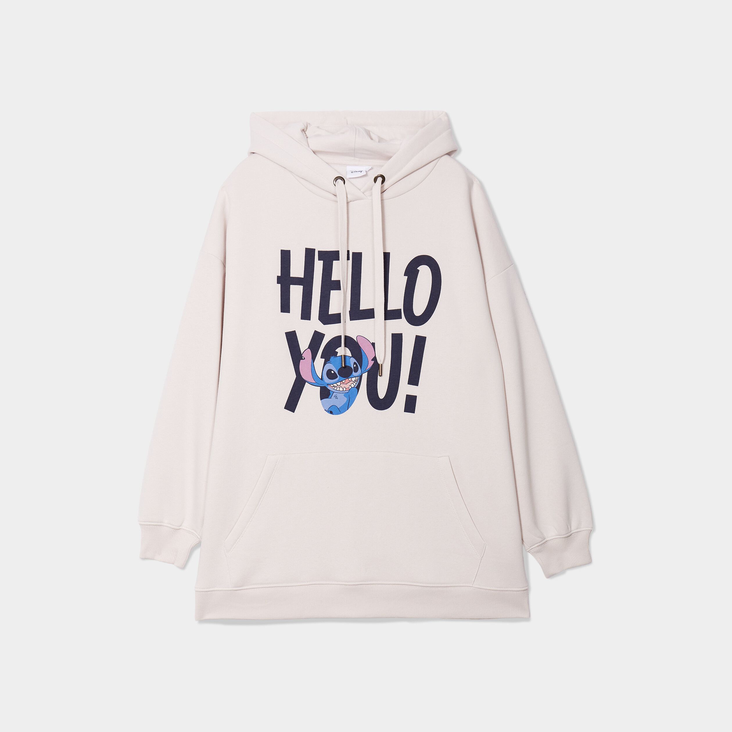 Sweat à capuche hoodie 1 poche Stitch sable femme | La Halle