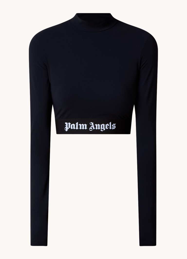 Krótki top Palm Angels z paskiem z logo