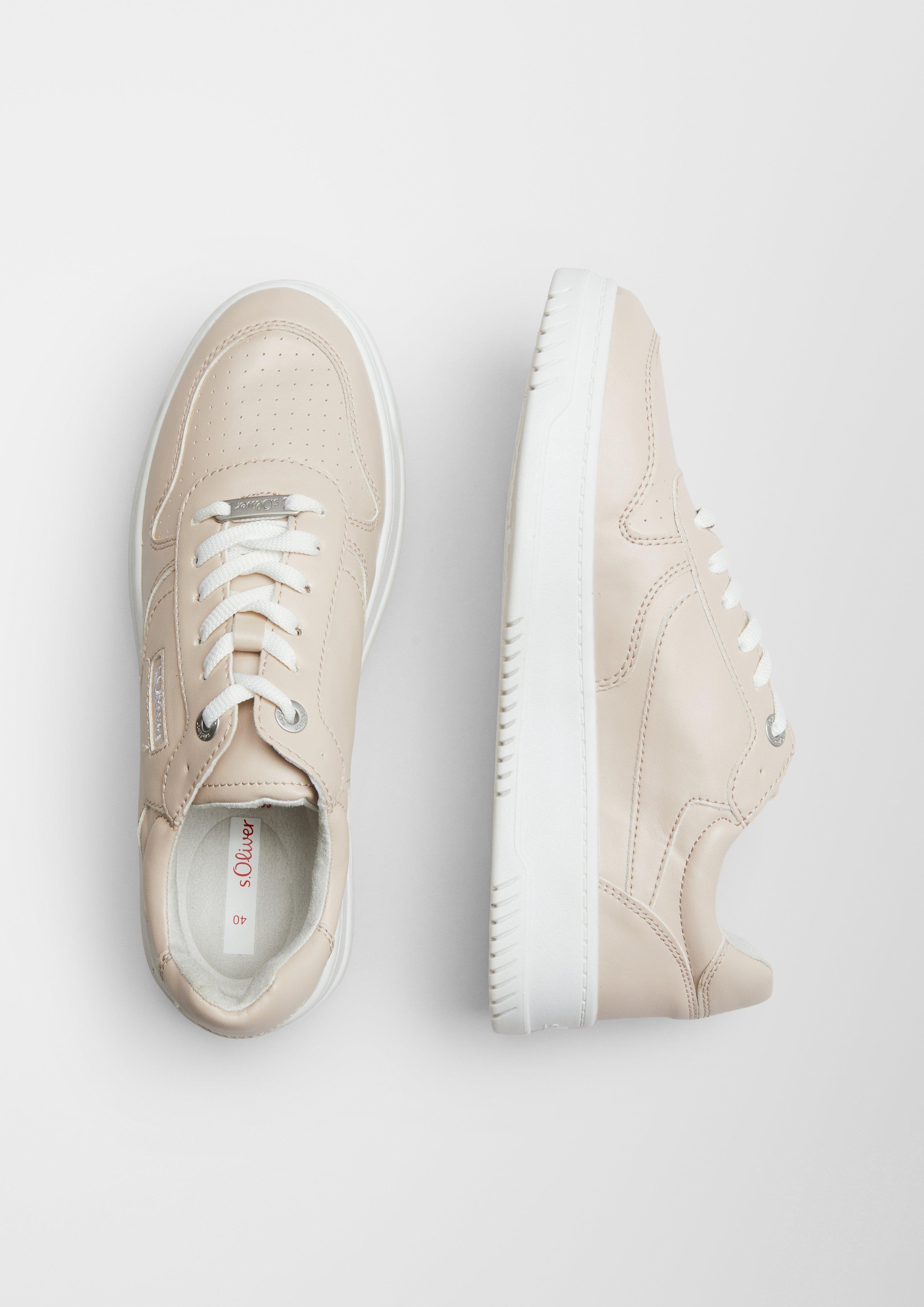 Kunstleder-Sneaker mit Plateau  6006416-518