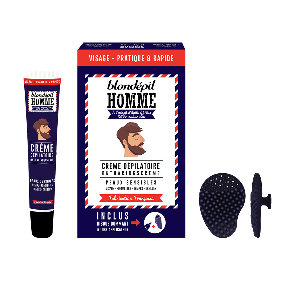 blondepil CREME DEPILATOIRE & DISQUE GOMMANT Visage Crème dépilatoire