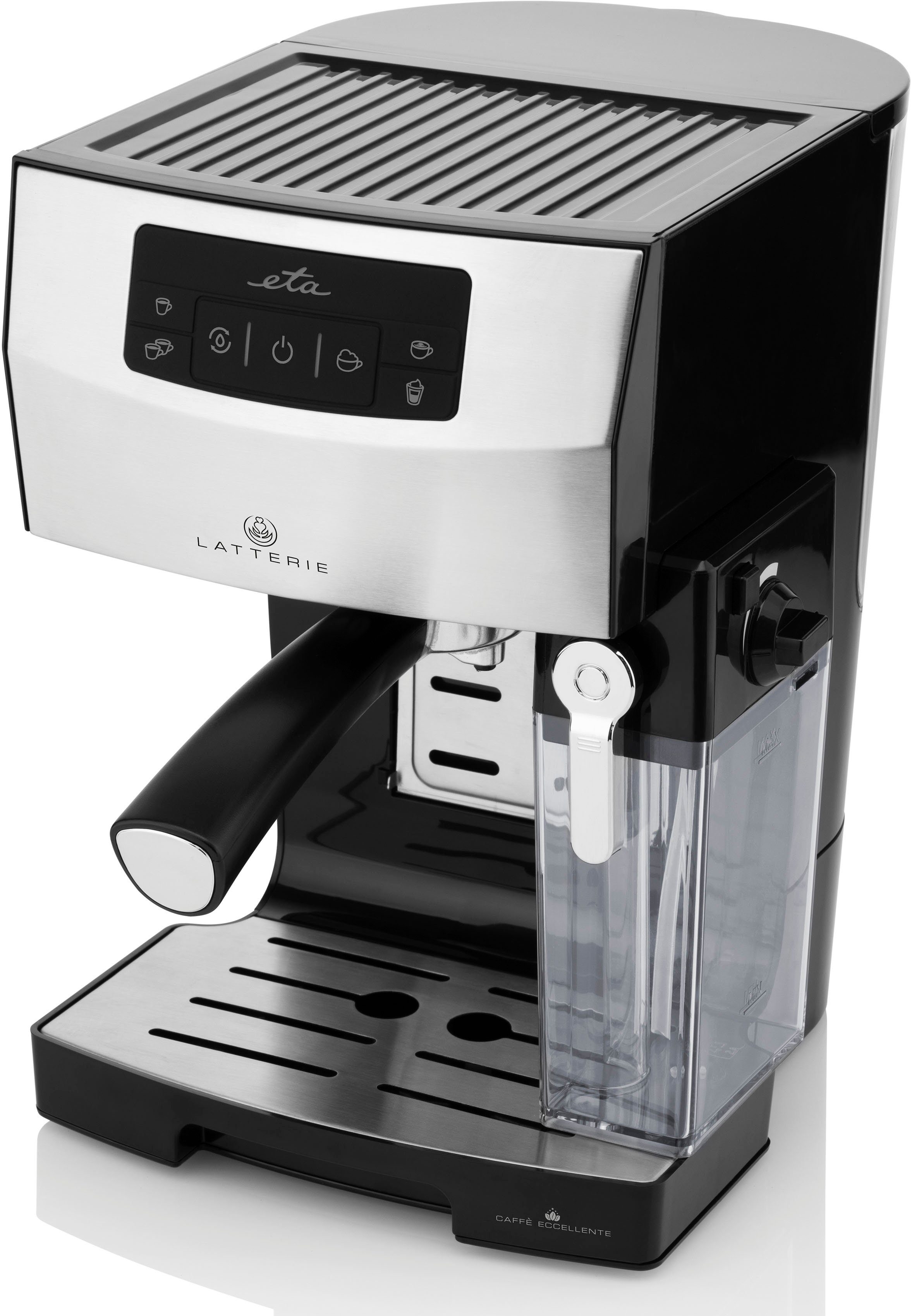 eta Siebträgermaschine Latterie ETA418090000, 15 Bar, Milchschaumdüse und 1,4l Wassertank