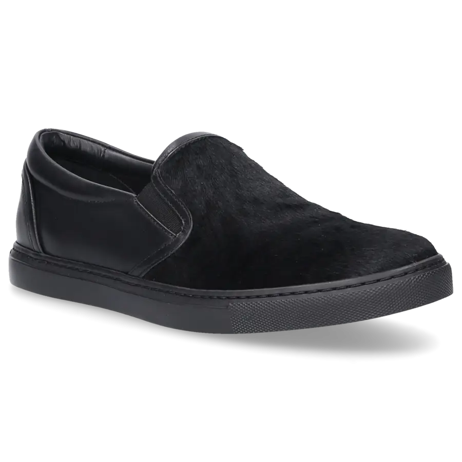 Dsquared2 - Slip Ons Kalbsleder Pony schwarz - schwarz