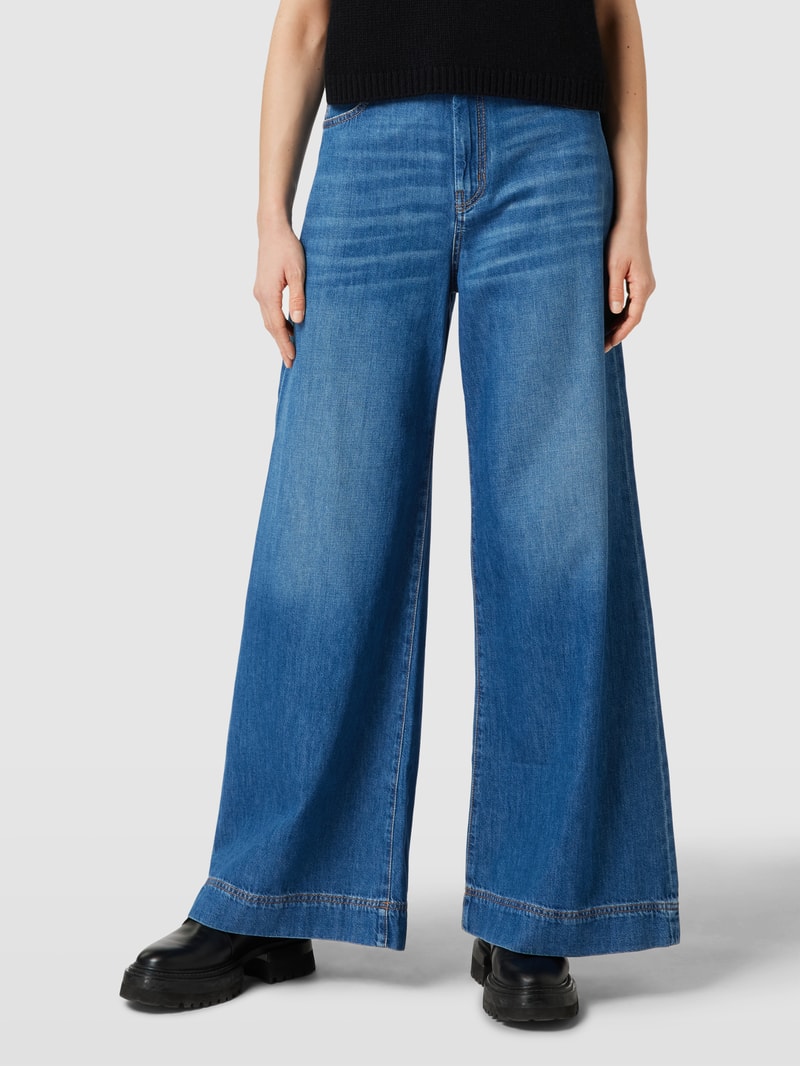 Jeans mit Label-Patch Modell 'VEGA' in jeans