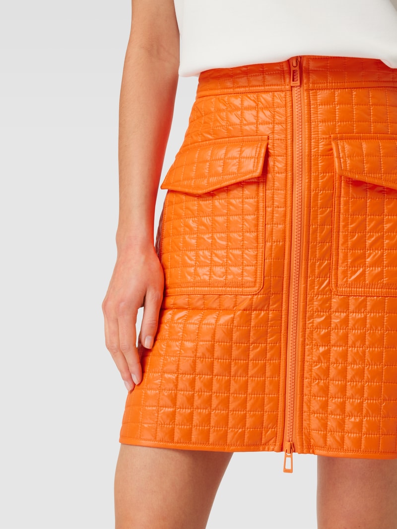 Minirock mit Strukturmuster Modell 'Radoje' in orange