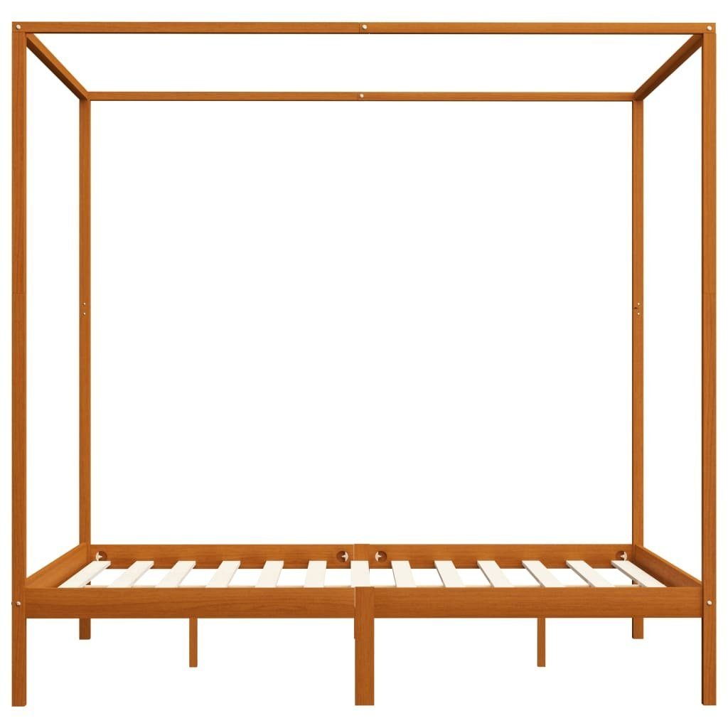 möbelando Himmelbett 299785 (LxBxH: 204x164x200 cm), aus Kiefer in Honigbraun