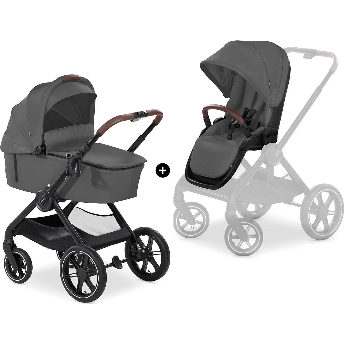 Kombikinderwagen Walk N Care Air Set, dark grey