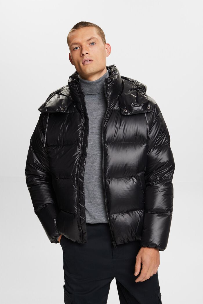 Glänzende Steppjacke mit Daunen