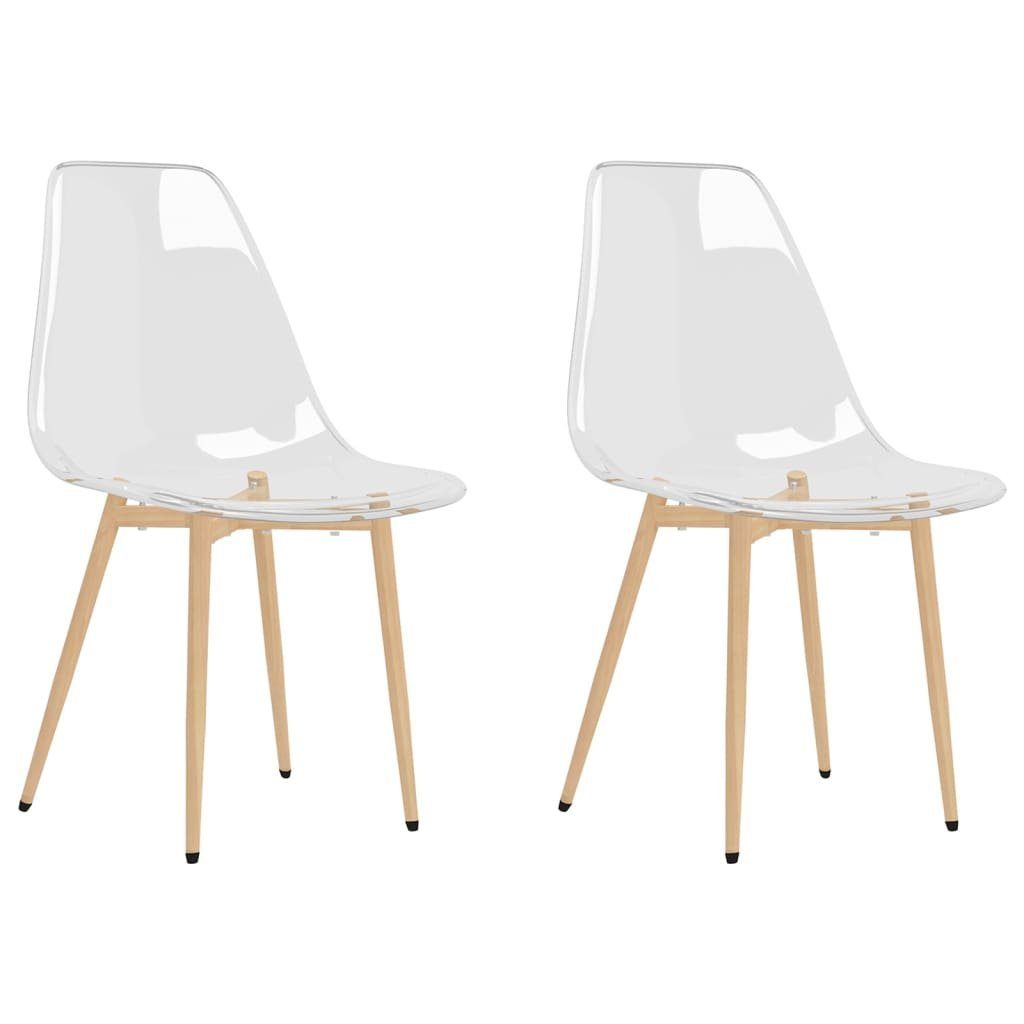 vidaXL Esszimmerstuhl Esszimmerstühle 2 Stk. Transparent PET (2 St)
