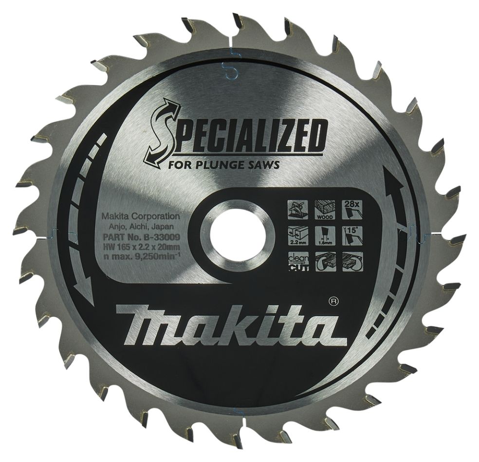Makita pribor B-33009 HM list pile Specialized 165 x 20 x 28T
