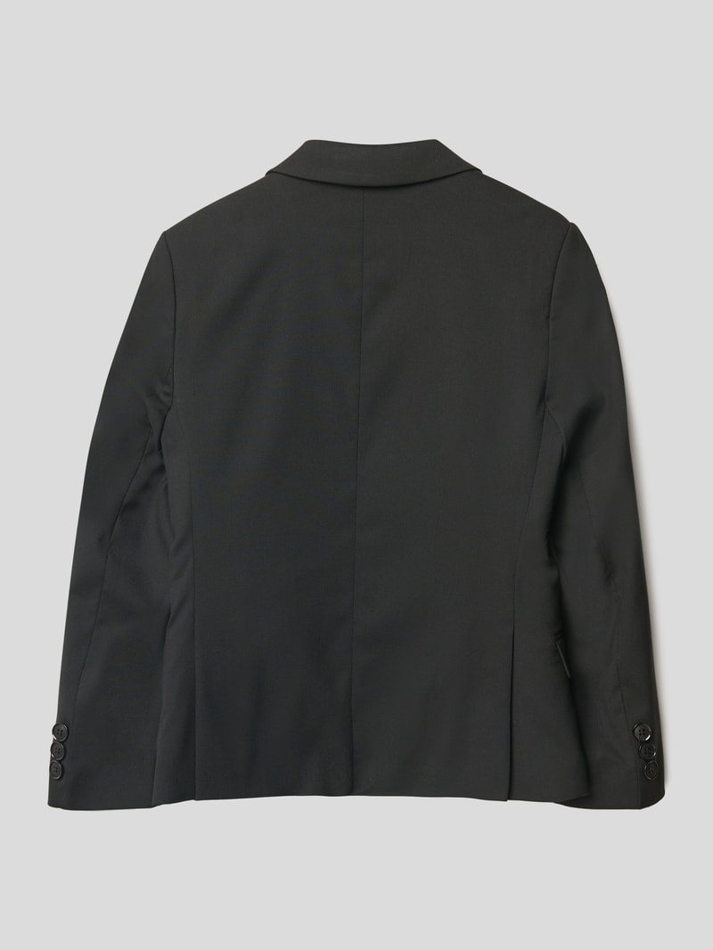 Slim Fit 2-Knopf-Sakko mit paspelierten Pattentaschen in schwarz