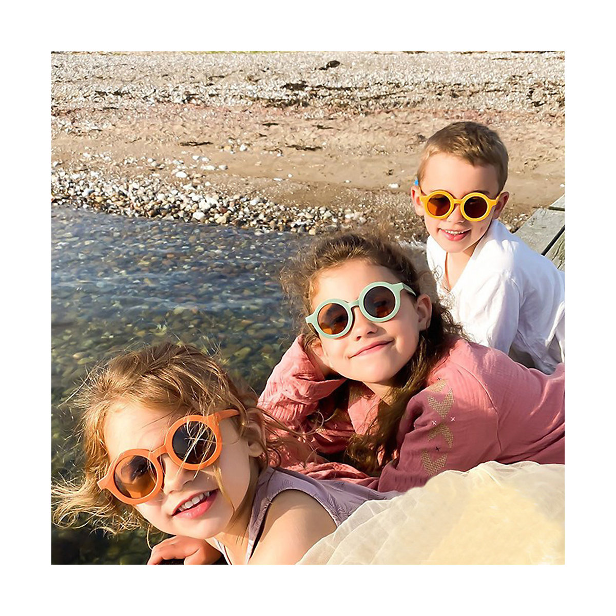 Sonnenbrille UV-Schutz Rund Sonnenbrillen für Kinder
