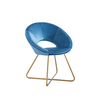 Home Deluxe Samtstuhl SELESA Blau
