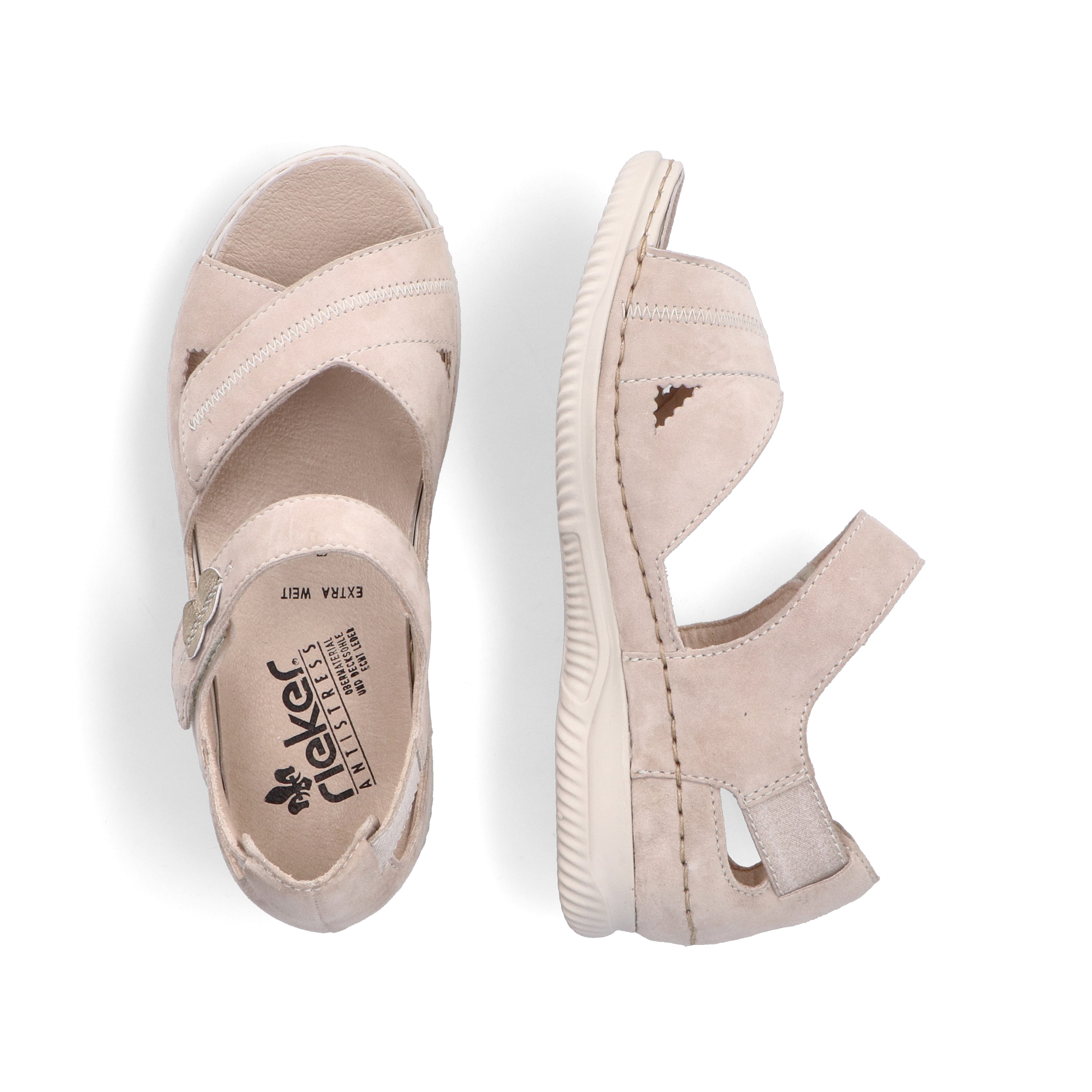 Rieker Damen Riemchensandalen hellbeige