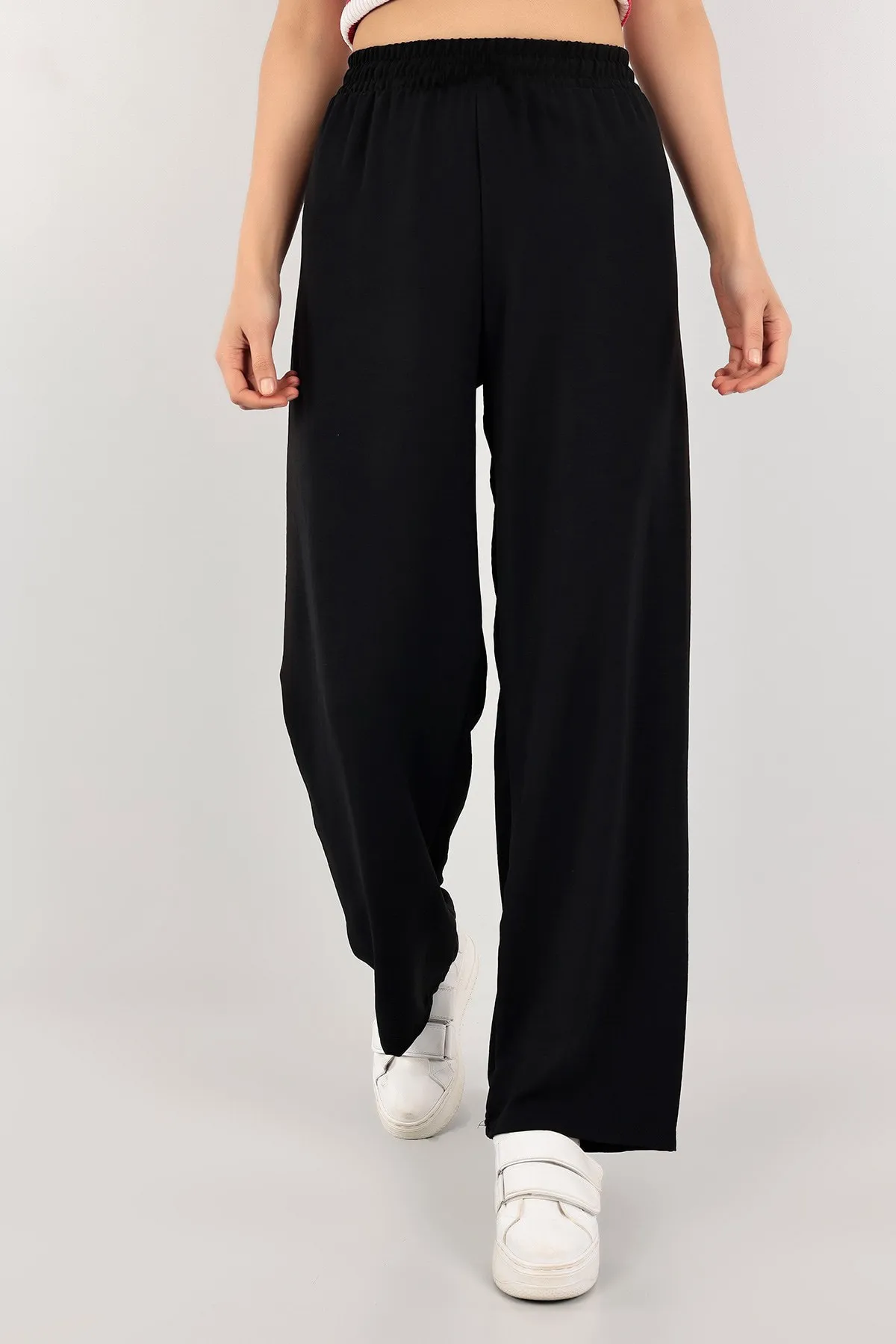 GRİLAND  Lässige Aerobin-Hose für Damen in Schwarz mit elastischem Bund und weitem Bein
