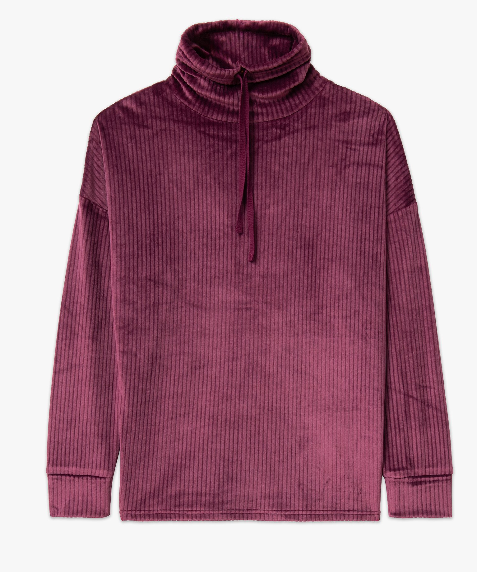 Haut de pyjama en velours ctelé femme violet | GEMO