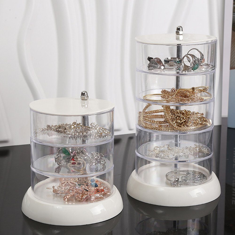 Zimtky Kosmetikkoffer Make-up-Organizer, Make-up-Organizer mit 3 oder 5 Fächern, transparent (2-tlg)