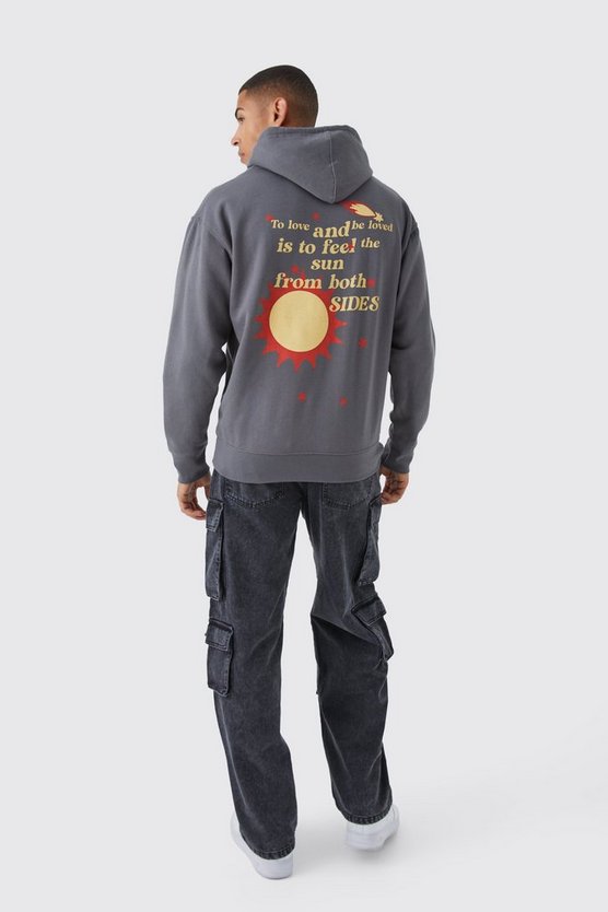 Oversize Hoodie mit Sun-Print