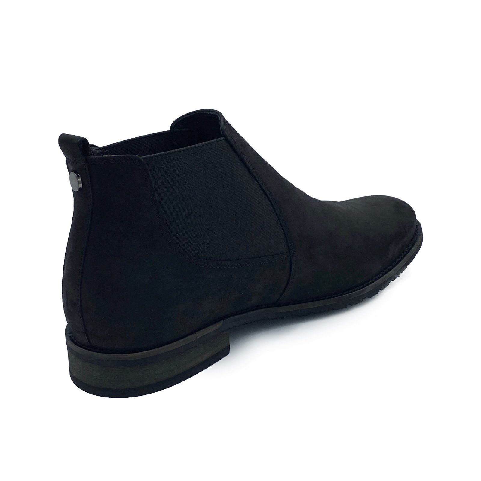 Hollert Herren Stiefelette Modell 702 Veloursleder Classic Schuhe Chelseaboots