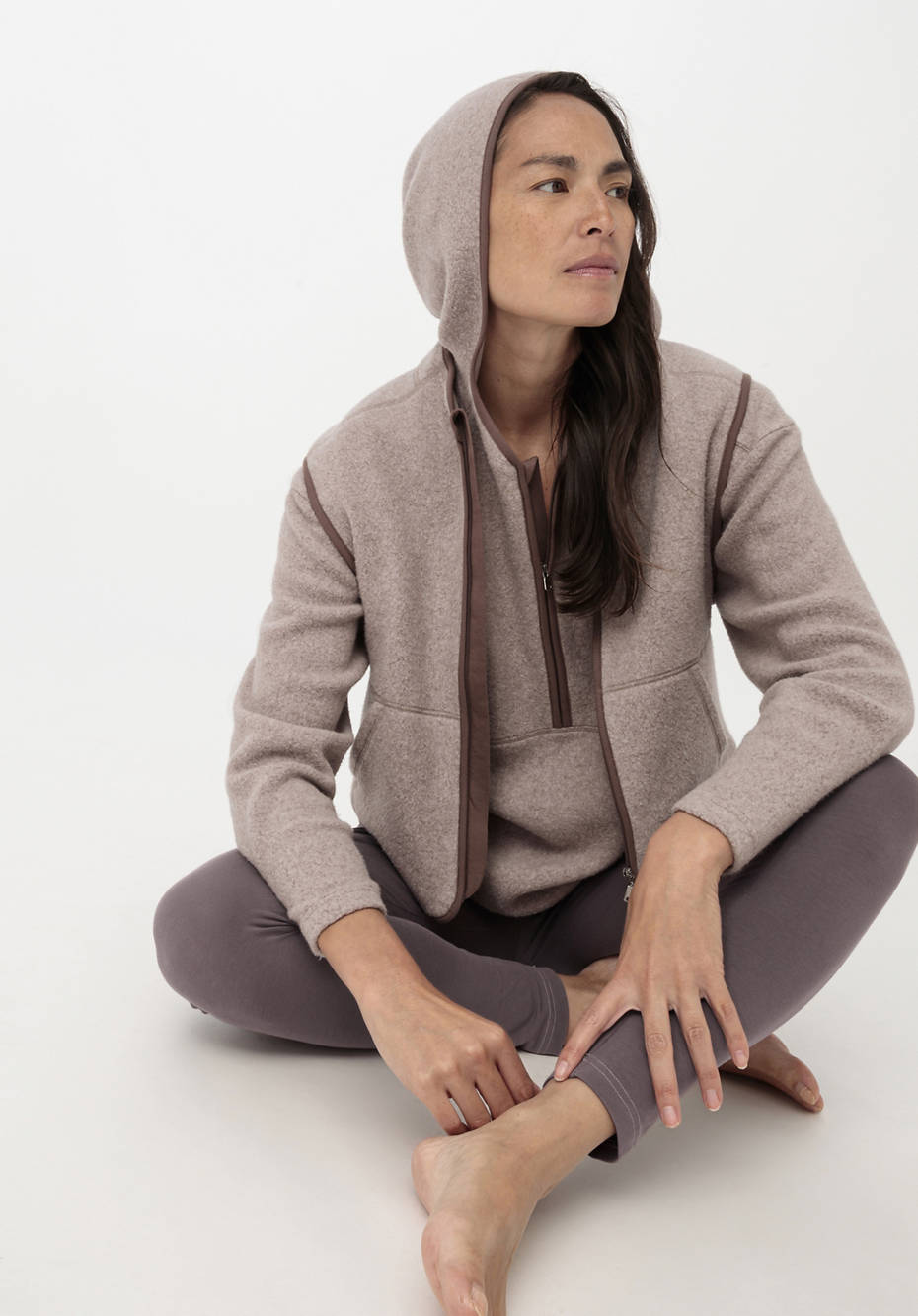Fleece-Hoodie aus reiner Bio-Baumwolle