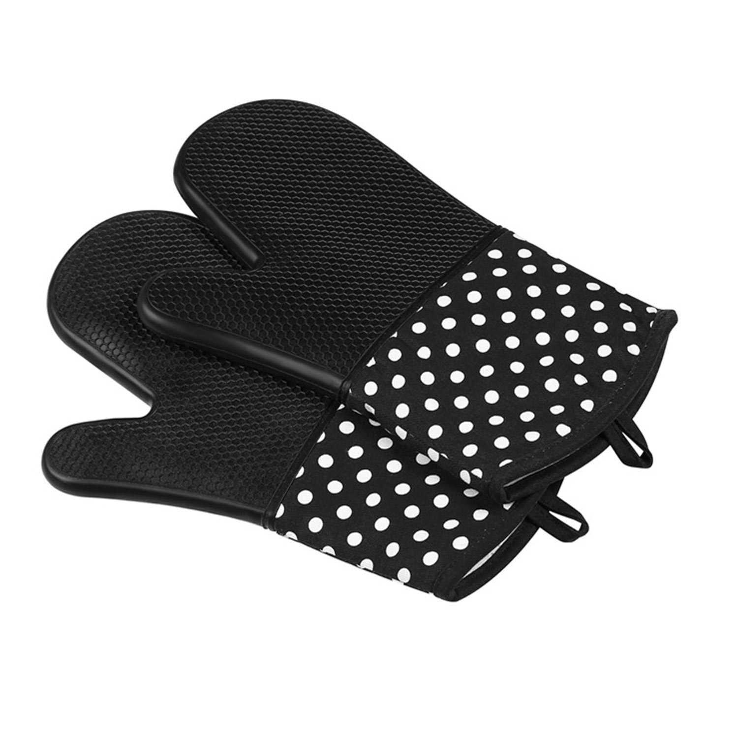 TOPMELON Topfhandschuhe 1 Paar Silikon Topfhandschuhe Küchen Ofenhandschuhe