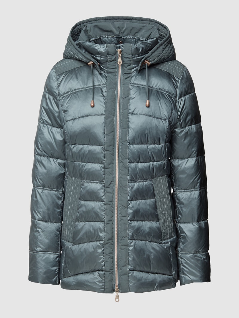 Jacke mit herausnehmbarer Kapuze in petrol