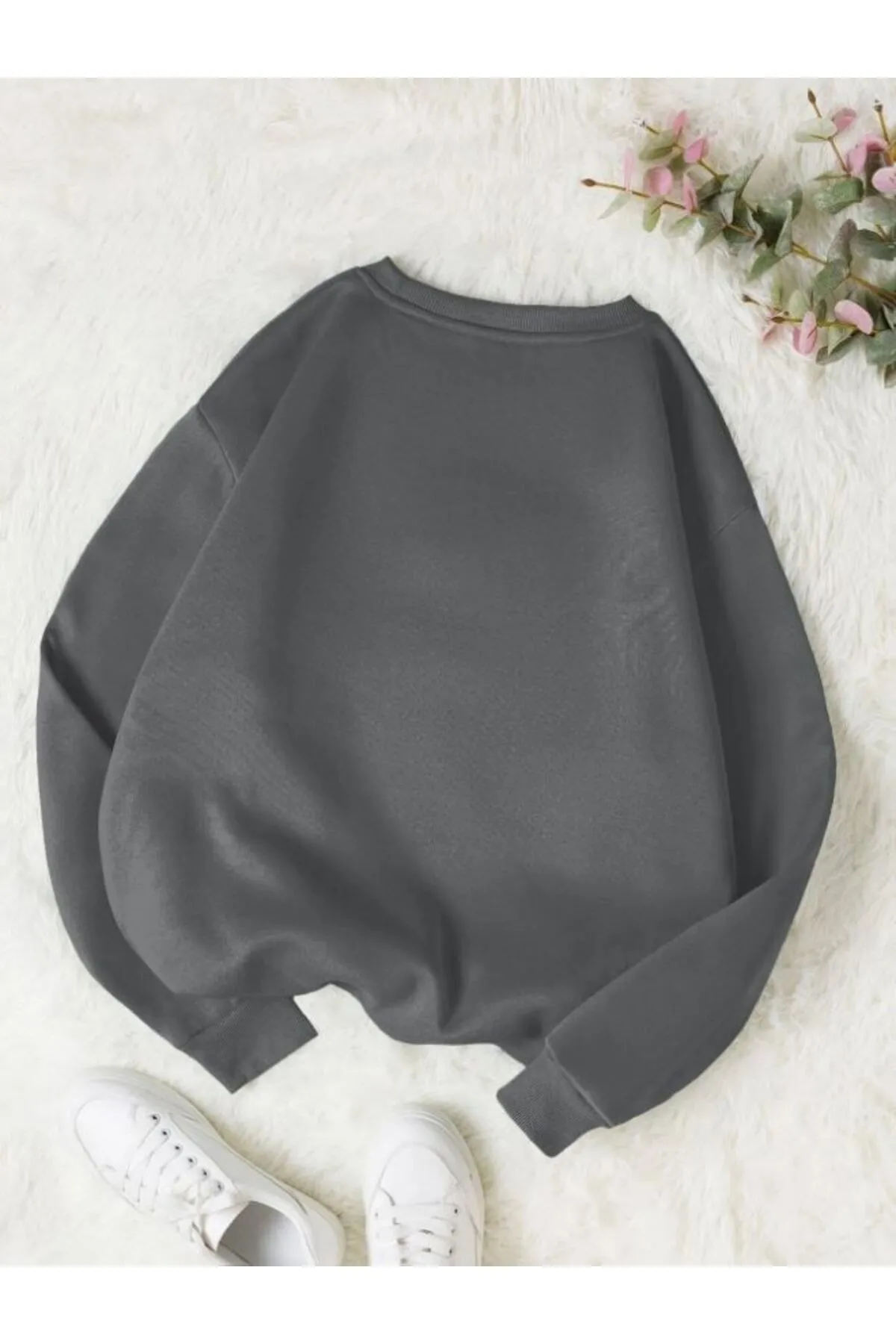 Know  Geräuchertes, einfarbiges Damen-Sweatshirt mit Rundhalsausschnitt