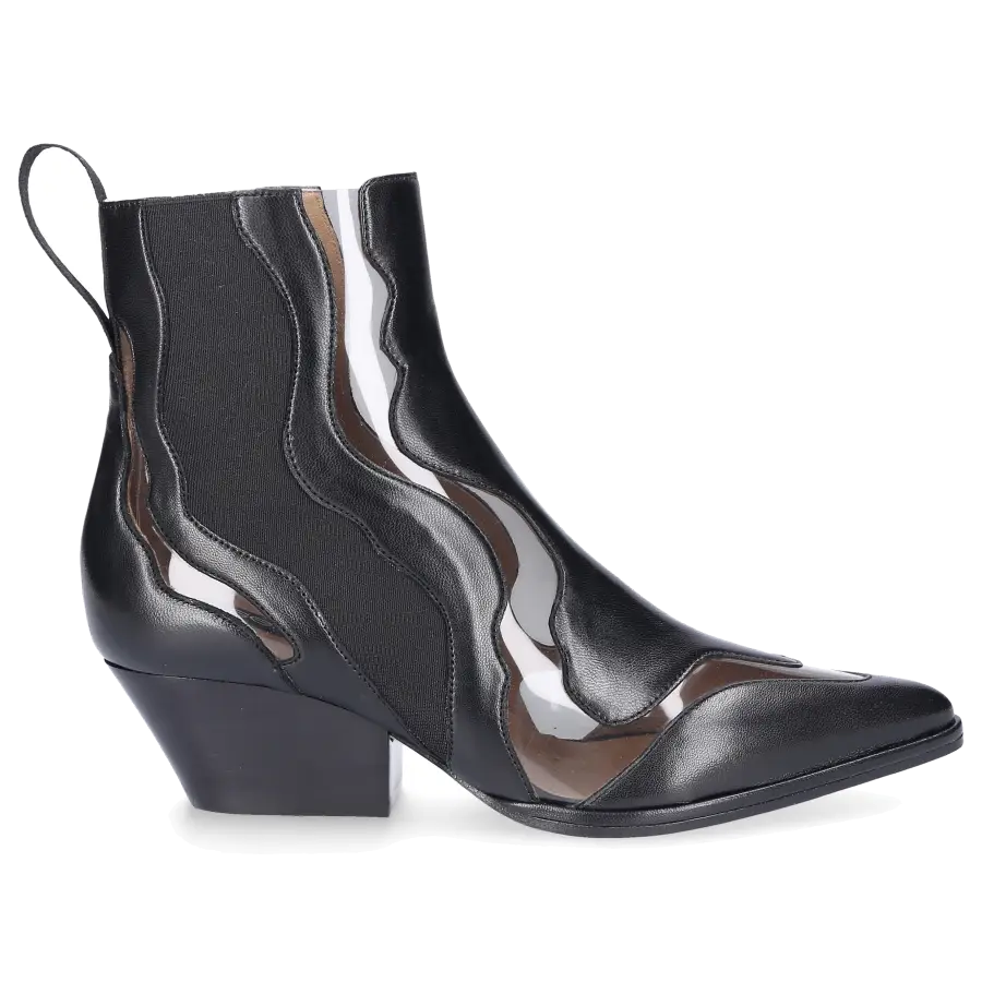 Sergio Rossi - Chelsea Boots A82880 Glattleder PVC schwarz - schwarz
