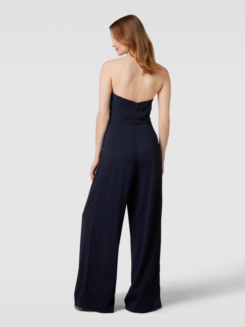 Jumpsuit in Bandeau-Form Modell 'Crepe' in marineblau meliert
