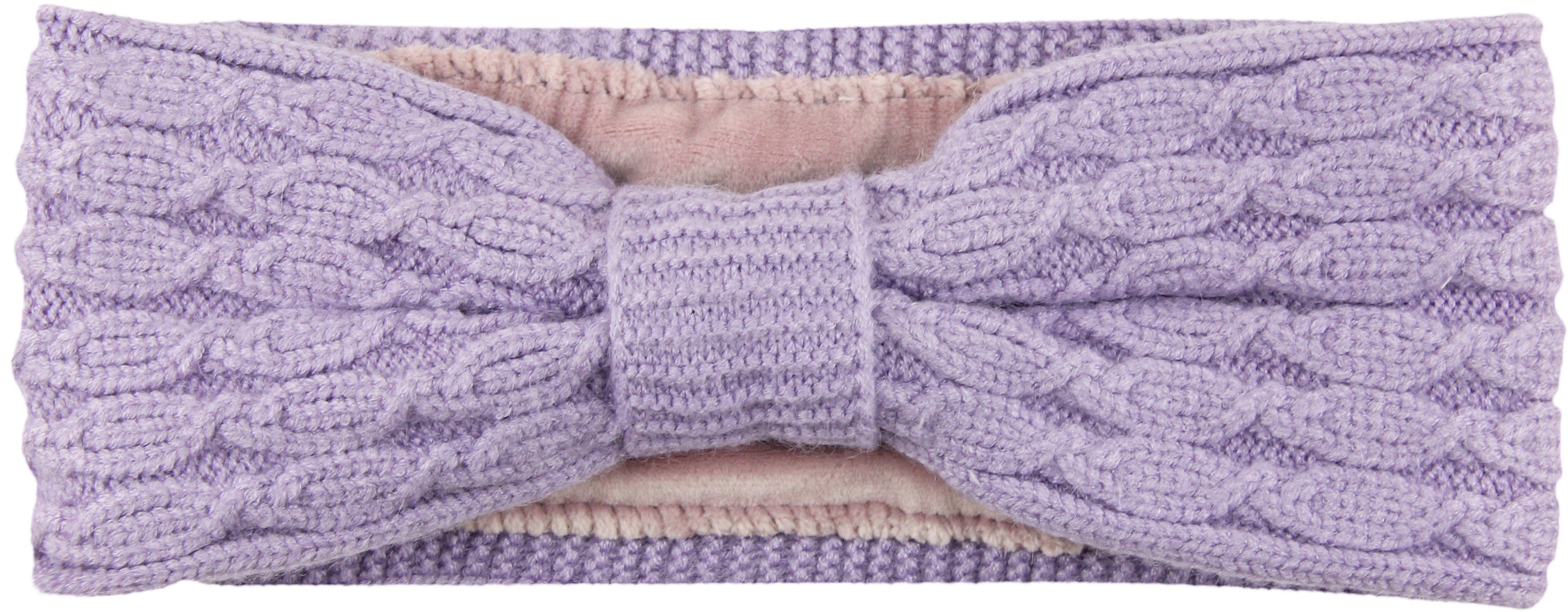 Frentree Stirnband Damen, Strick Haarband im Twist Knoten Schleife Design, Ohrenschützer Mädchen mit weichem Fleece Innenfutter