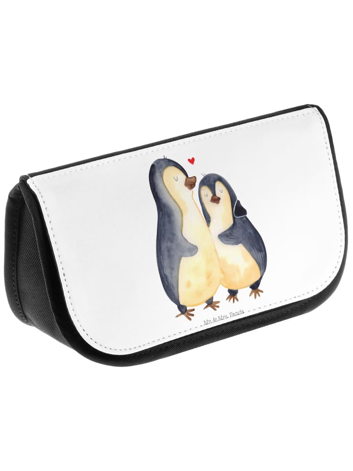 Mr. & Mrs. Panda Kosmetiktasche Pinguin umarmen ohne Spruch in Weiß günstig kaufen onesize