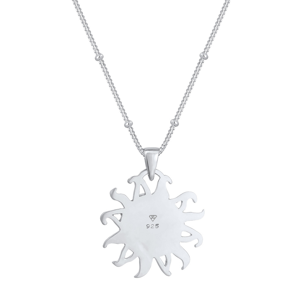 Elli Elli Collier Femmes Pendentif Soleil Vintage Look en Argent Sterling 925 Plaqué O Bijoux