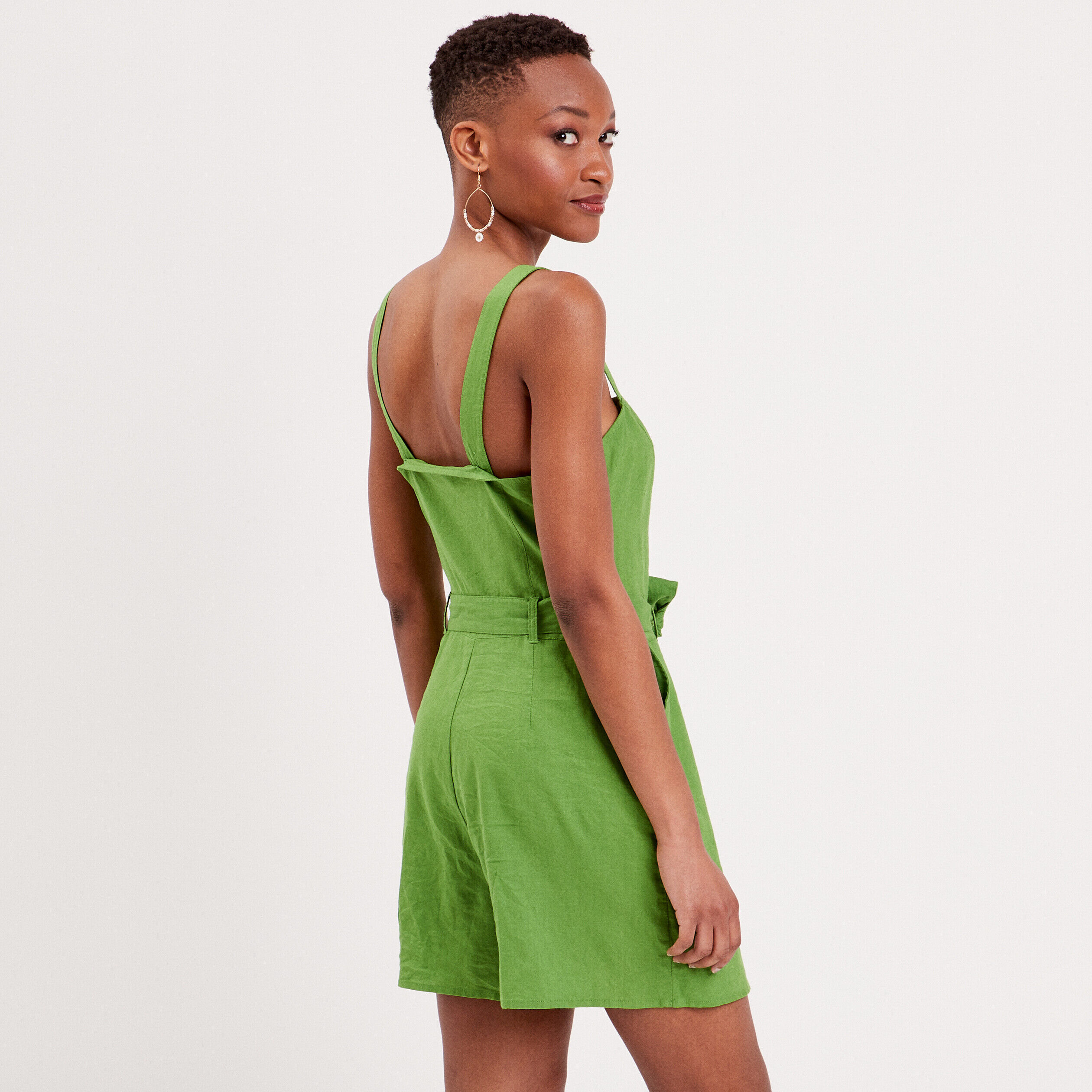 Combishort droite vert femme | Cache Cache