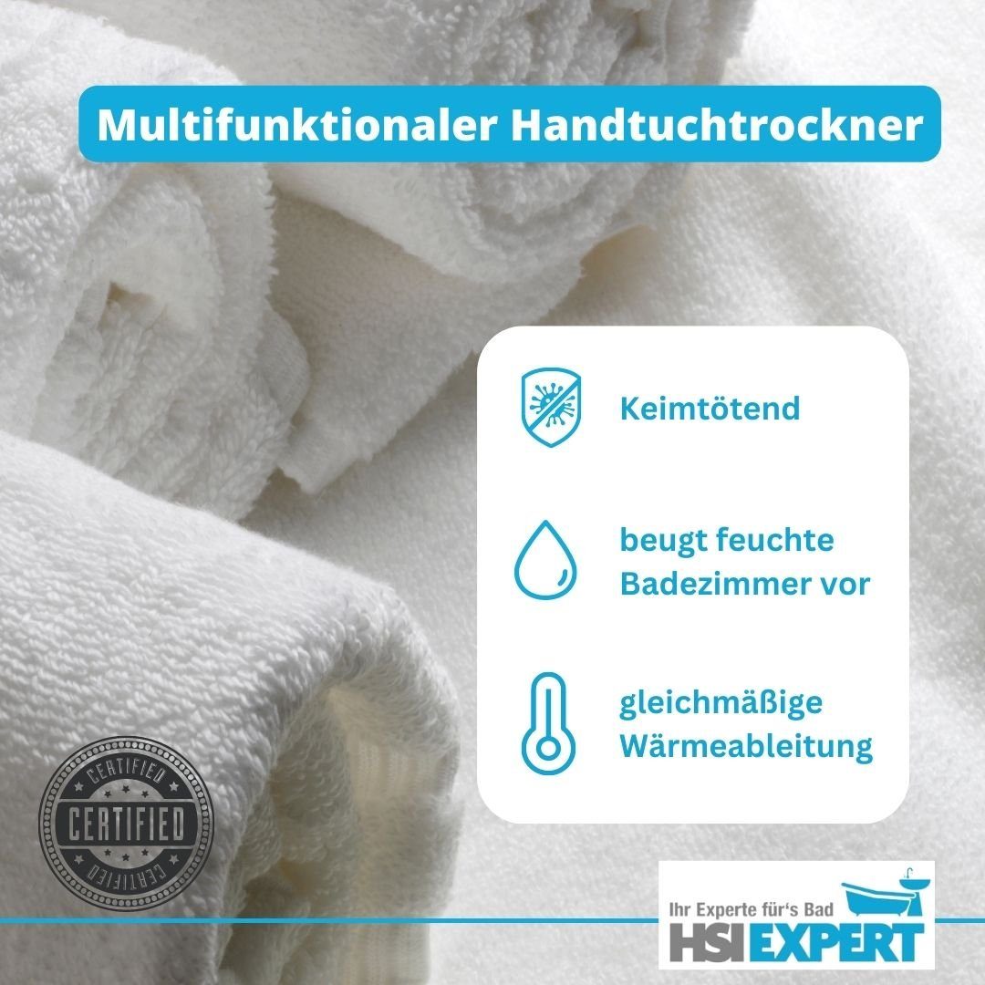 HGMBAD Badheizkörper Heizkörper Handtuchwärmer weiß oder anthrazit, Montage-variabel