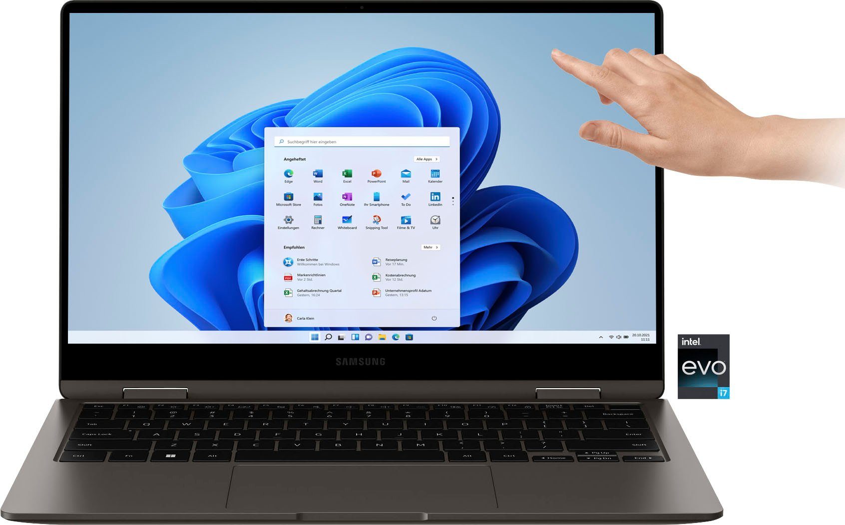 Samsung Galaxy Book3 360 Notebook (33,78 cm/13,3 Zoll, Intel Core i7 1360P, Iris Xe Graphics, 1000 GB SSD)