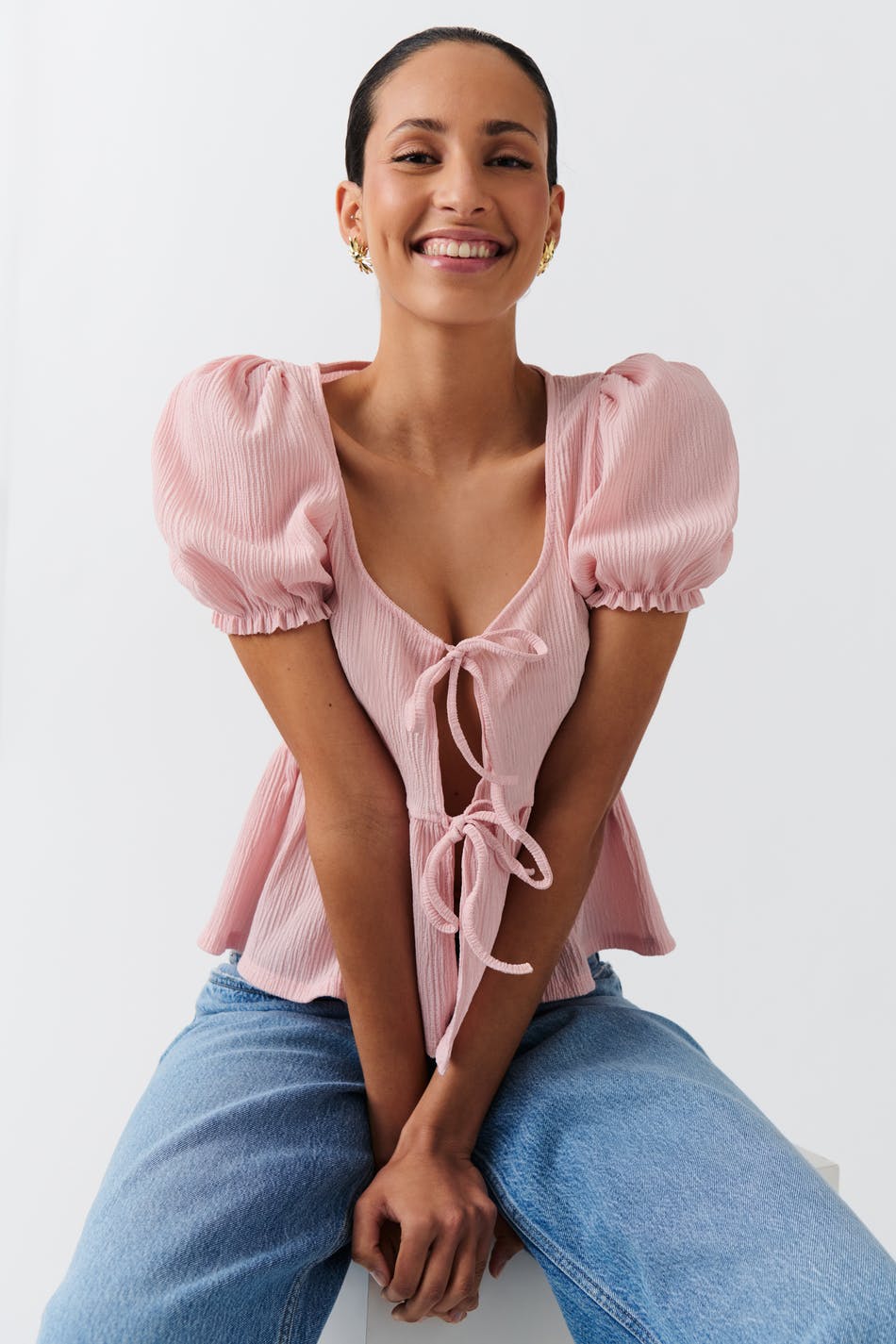 Tie front top