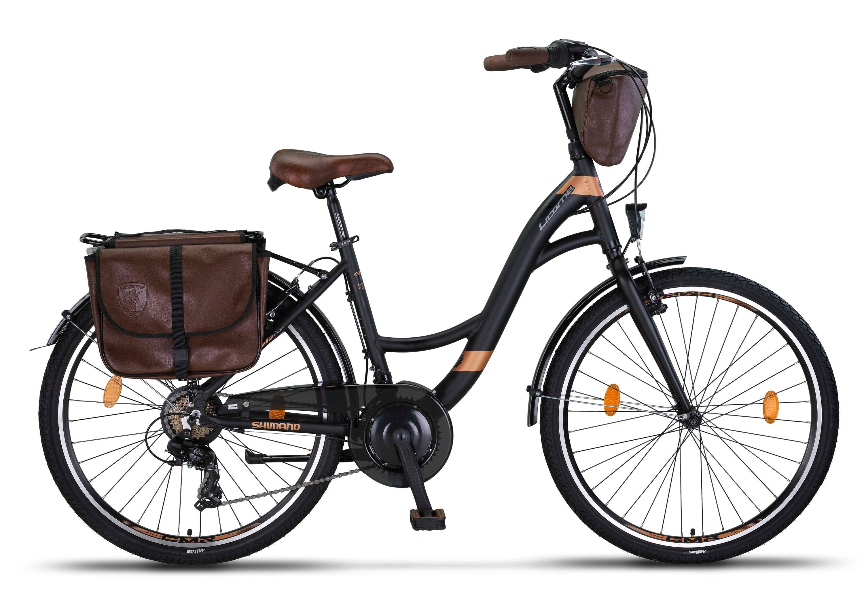 Licorne Bike Cityrad Licorne Bike Stella Plus Premium City Bike Aluminium, 21 Gang