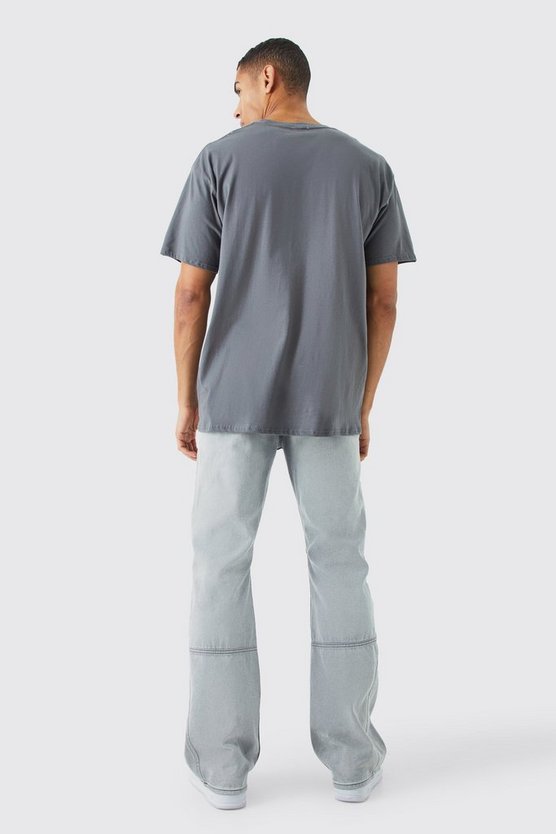 Oversize T-Shirt mit Staten Island Print
